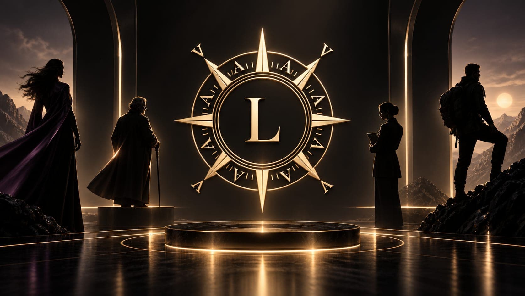 Знак LAAV в центре сцены
