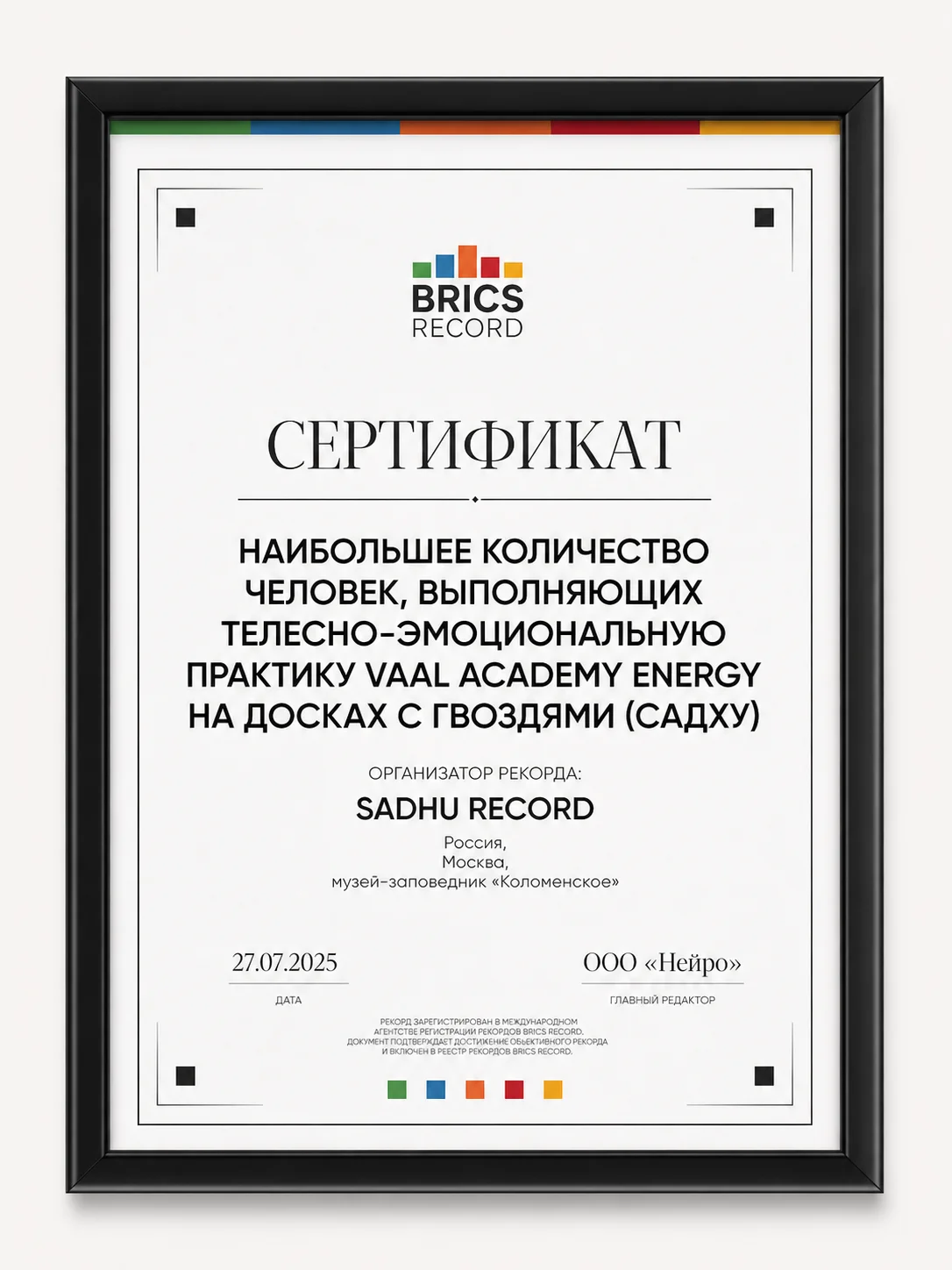 BRICS Record · Sadhu Record